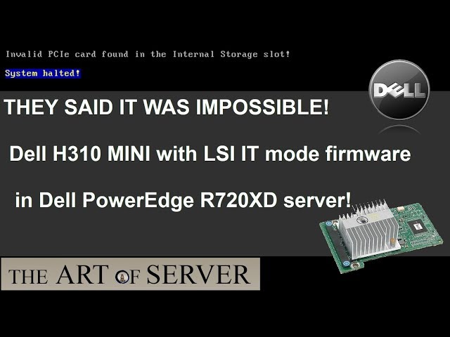 Dell H310 mini with LSI IT mode firmware