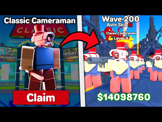 😱NEW *CLASSIC CAMERAMAN* IS ACTUALLY OP IN ENDLESS MODE!!🔥🔥 (Toilet Tower Defense)
