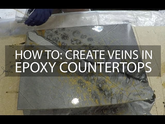 How to Create Veins in Epoxy Countertops
