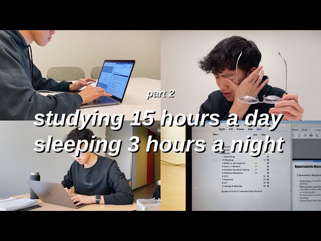 COLLEGE FINALS WEEK | studying 15 HOURS a day & sleeping 3 HOURS a night *motivational exam vlog*
