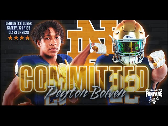 Breaking Notre Dame Recruiting News: Peyton Bowen Commits To Notre Dame Football