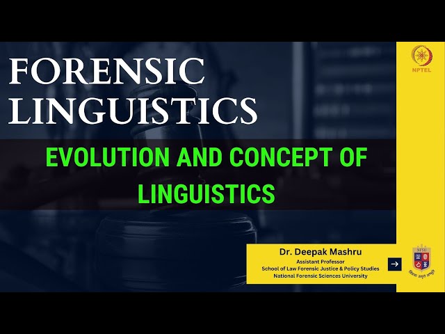 2. Evolution and concept of Linguistics