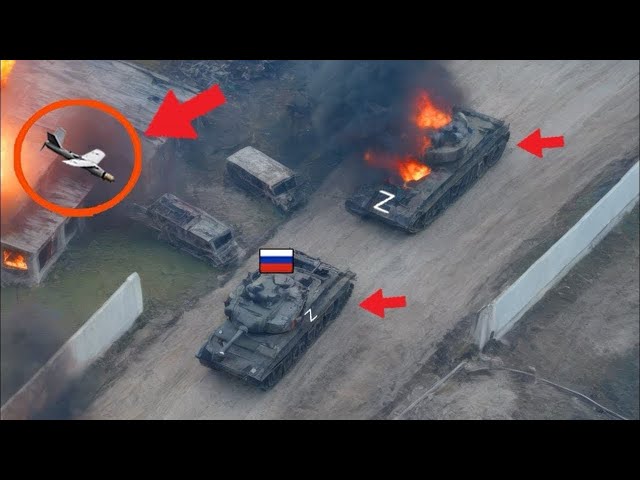 Here's what happened after Russian tanks tried to cross the minesweeper! Drone images from the war!