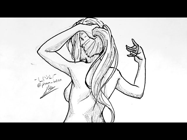 How I draw Female (anime) Characters (P.3 - Back and Arms)