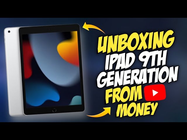 iPad 9th Generation Unboxing 2024 🔥iPad 9 From YouTube Money😍 iPad 9 Bgmi Gameplay
