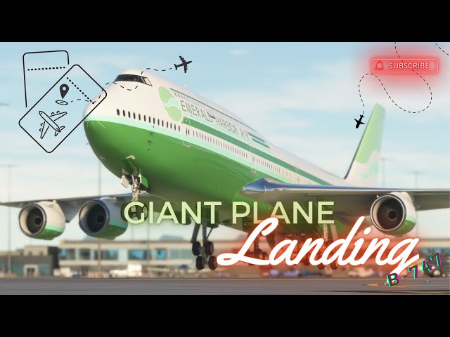 Very STORM BIG Airplane Landing!! Emerald Airways Boeing 747 Landing at Dublin Airport