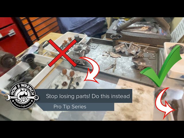 Parts cleaning PRO TIP to not lose parts! Do this instead. #restoration #how2wrench #carburetor