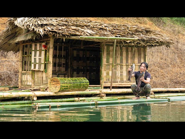 FULL VIDEO/ 45 Days: Bushwalking, Making Bamboo Rafts, Fishing, Smoked Fish, River Survival Shelter