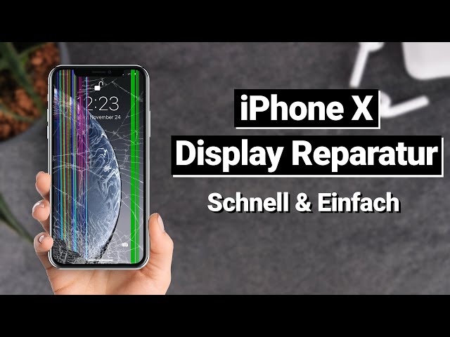 iPhone X Display reagiert nicht, bleibt schwarz, zeigt Streifen? Display & Glas wechseln lassen!
