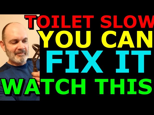 Toilet Filling Slow Try This!
