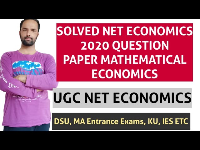 SOLVED NET Economics 2020 Question Paper Mathematical Economics