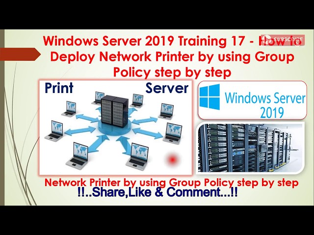 Windows Server 2019 Training 18   How to Deploy Network Printer by using Group Policy step by step