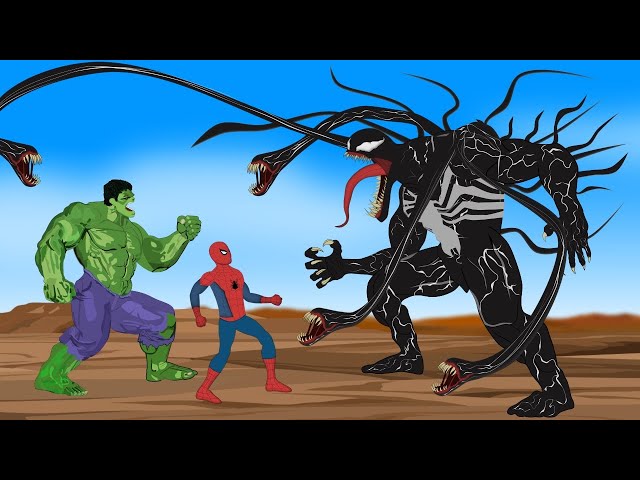 HULK & SPIDER MAN vs GIANTS - VENOM | SUPER HEROES MOVIE FUNNY ANIMATION