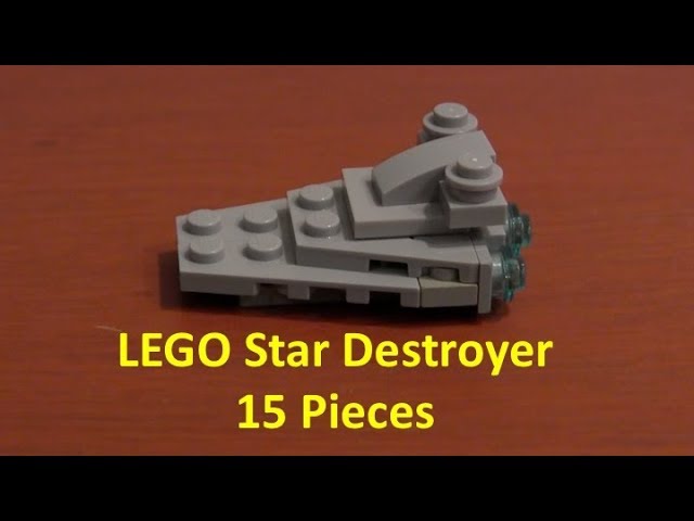 How To Build A LEGO Star Wars Mini Star Destroyer With 15 Pieces