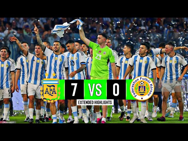 Argentina vs Curacao | 7-0 | Messi Hattrick | Extended Highlights & Goals | Friendly 2023