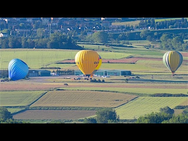 Inicio del vuelo de cuatro globos aerostáticos - Aeródromo de la Cerdanya