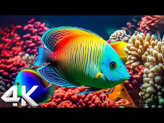 Stunning 4K (ULTRA HD) Underwater Wonders - Tropical Fish & Coral Reefs With Peaceful Piano