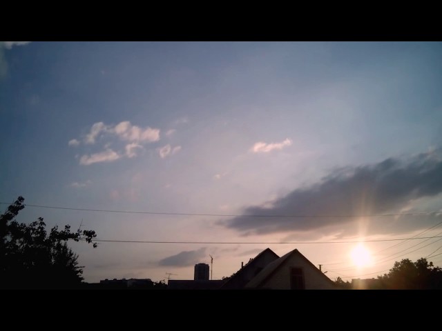Таймлапс: закат в облаках / TimeLapse: Sunset in the clouds