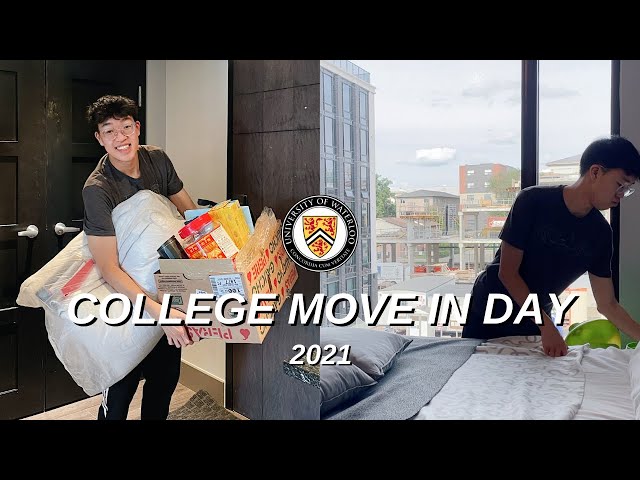 COLLEGE MOVE IN DAY 2021 - VLOG *chaotic & bittersweet* | University of Waterloo | Luxury Apartment