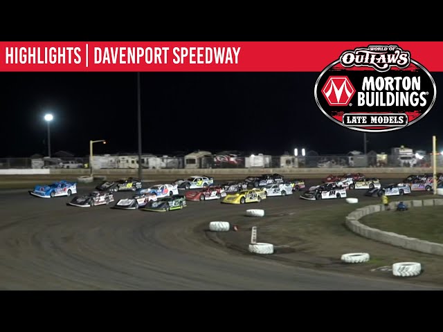 World of Outlaws Morton Building Late Models at Davenport Speedway August 27, 2021 | HIGHLIGHTS