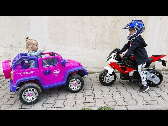 Little Girl Elis Ride On Pink My Little Pony Jeep 12V Power Wheel with Thomas Toys motorbike BMW