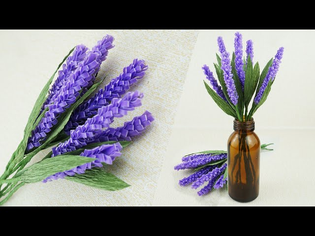 How to make Lavender Flowers using Drinking Straw | Straw Crafts Ideas | Recycling Ideas