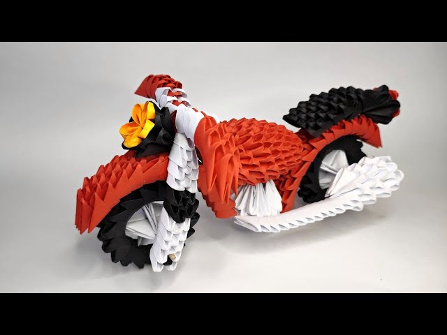 3d origami MOTORCYCLE | How to make a modular motorcycle