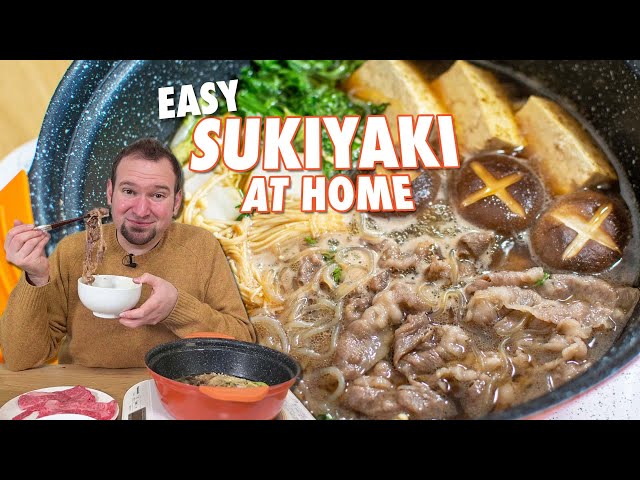 How to Make Sukiyaki at Home | Simmered Wagyu Beef & Vegetables