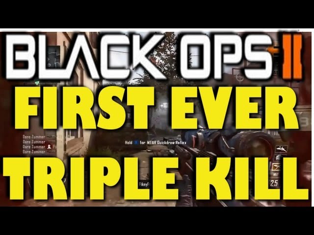 Black ops 2 First triple kill ever + 6 man feed sniper Call of duty