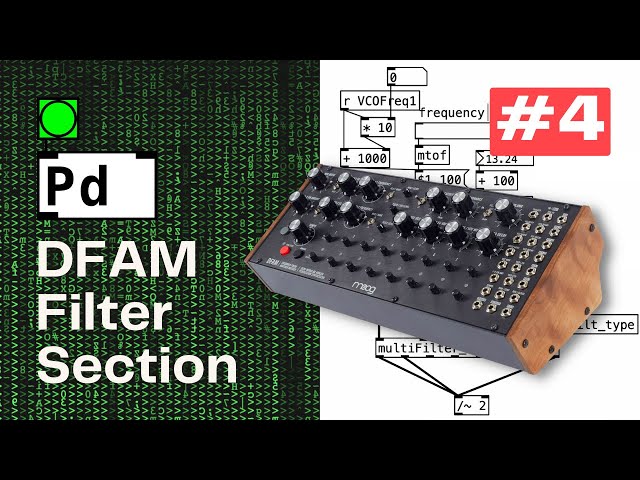Recreating the Moog DFAM in Pure Data Ep.4 | VCF Section