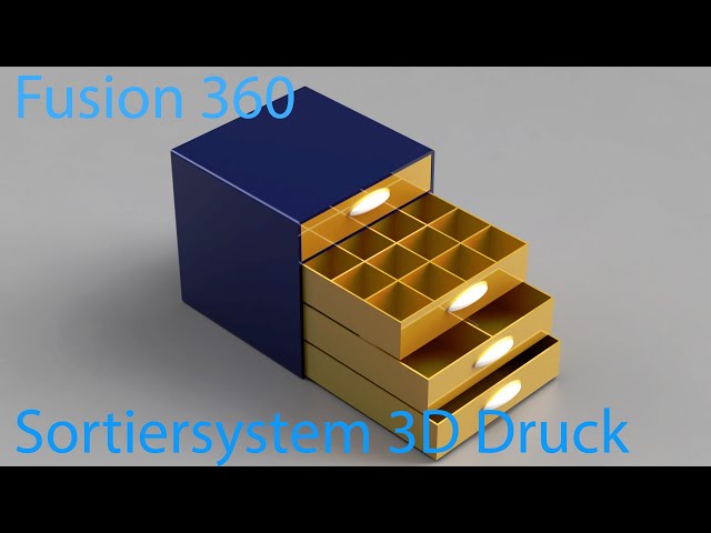 Schublade Sortiersystem 3D Drucken Fusion 360 Tutorial Deutsch CAD