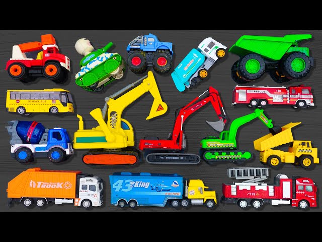 Membersihkan Mainan Mobil Balap, Kereta Api, Dump Truk, Truk Militer, Forklift, Ambulance, Bulldozer