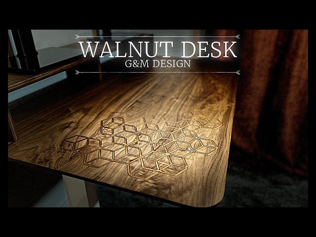 Making a Walnut Desk with Epoxy Inlay | Woodworking