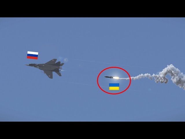 Brutal attack of the Ukrainian army! Missile destroys Russian Mig-29 in mid-air