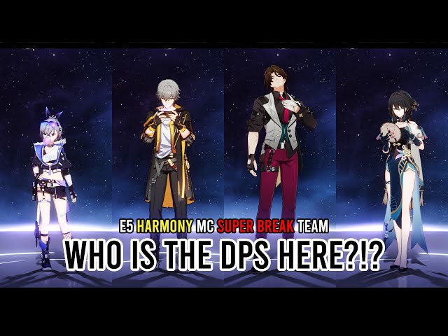 Who is the DPS here? E5 Harmony Trailblazer Super Break Team vs v2.1 MoC 12 | Honkai Star Rail