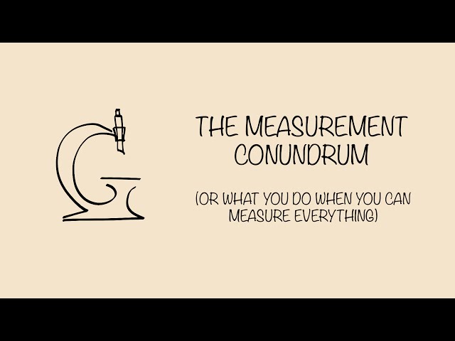 The Measurement Conundrum - Or, the problem with being able to measure everything!