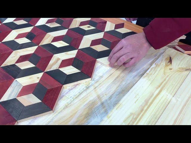 Creative Woodworking Designs Ideas - Making Effect 3D Pattern Coffee Table
