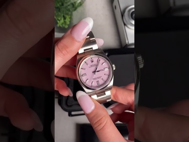 This 36mm Candy Pink Rolex Oyster Perpetual is lit! 💗 #shorts