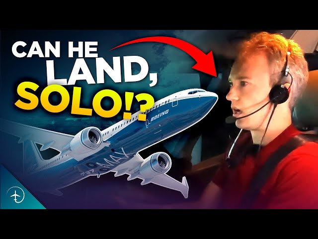 Challenge Accepted! Can Tom Scott Land a B737 By Himself?!