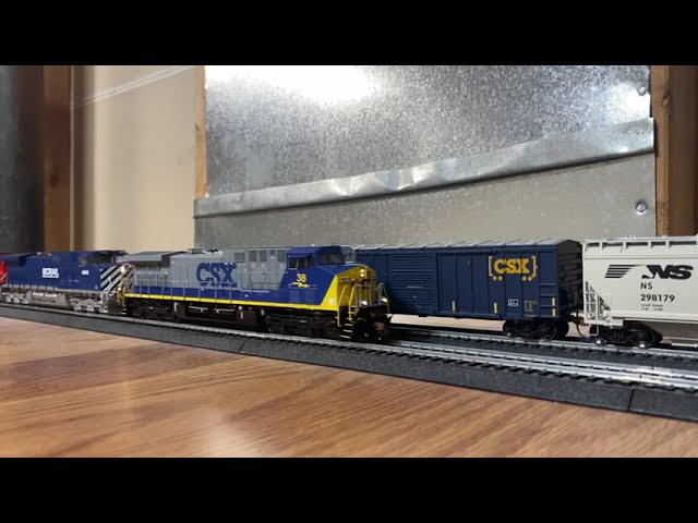 Killer Lashup on a UP Crude Oil Train with CSX, BOCL and CN Power on the Layout