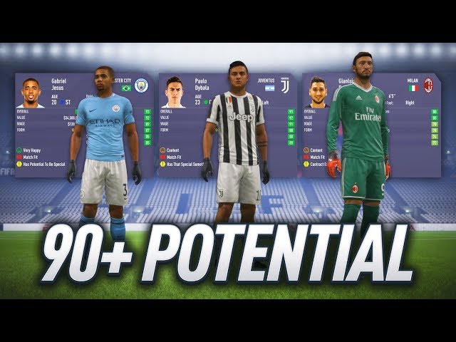 FIFA 18 CAREER MODE - ALL PLAYERS WITH 90+ POTENTIAL!!!