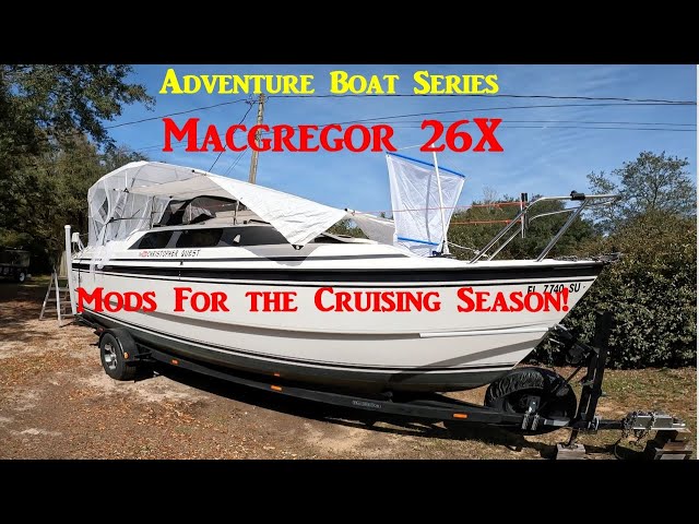 Macgregor 26X Mods - Adventure Boat Season, Cockpit Lounge, Mosquito Net Enclosure, DIY Air Scoop