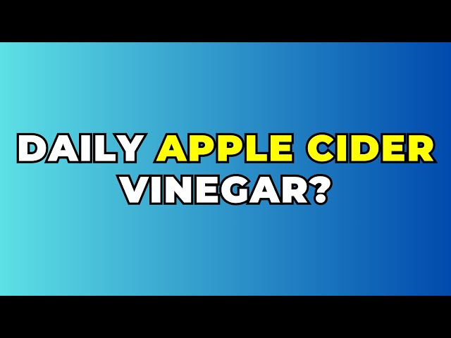 Take 1 TBSP of Apple Cider Vinegar A Day for Healing