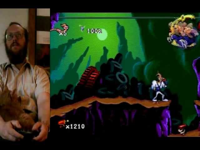 Beating Earthworm Jim with my Cat, Part 1:  New Junk City