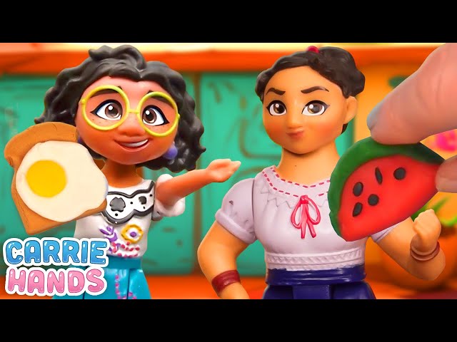 Disney Encanto Mirabel Crafts Play Doh Miniature Breakfast 🍉 | DIY Videos For Kids