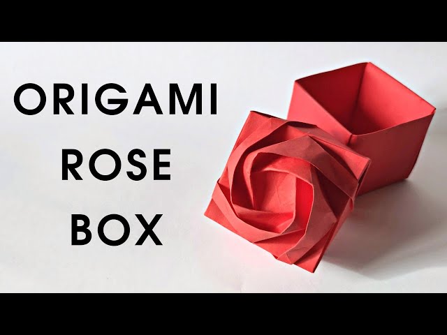 Origami ROSE LID GIFT BOX by Shin Han Goy | Paper rose box