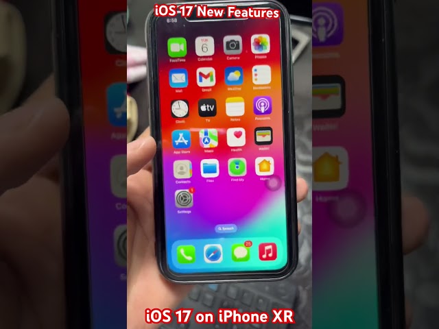 iOS 17 Update on iPhone XR #shorts #ios17 #newiosupdate #ios17newfeatures