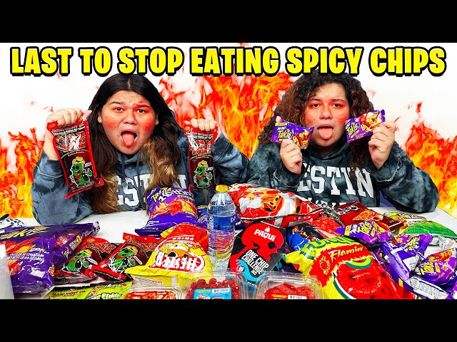 Last To STOP Eating SPICY CHIPS Wins Water **GONE WRONG**