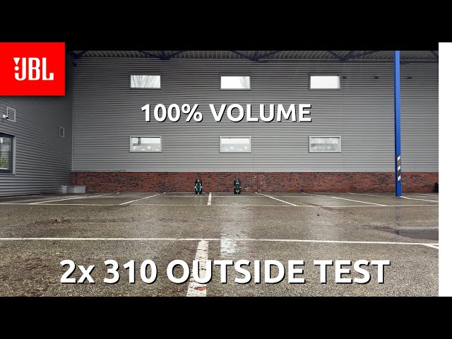 JBL Partybox 310 x2 outside loudness test 100% volume