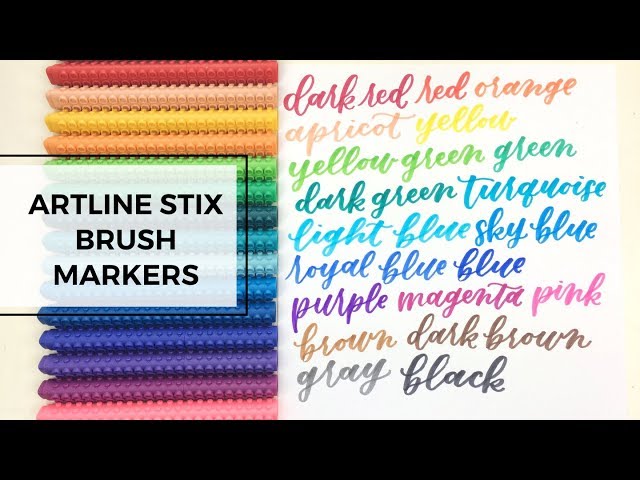 Artline Stix Brush Markers Review